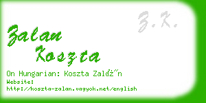 zalan koszta business card